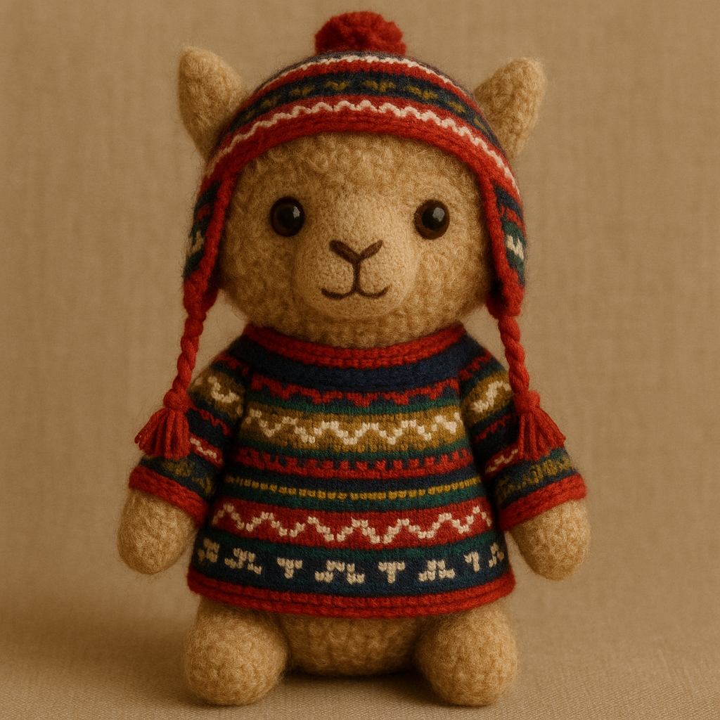 Muñeco artesanal de alpaca - producto de regalo